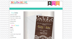 Desktop Screenshot of giftsforallnc.com